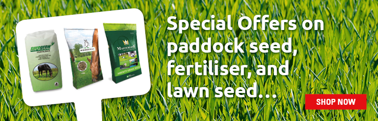 Grass seed and fertiliser for lawns and paddocks