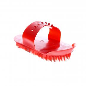 Plastic Curry Comb Red