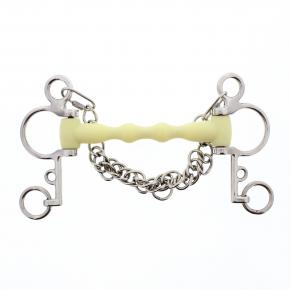 Happy Mouth Pelham Bit with Stainless Steel Chain