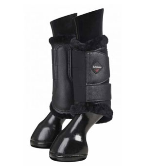 LeMieux Fleece Brushing Boots Black/Black
