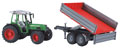 Bruder Fendt 209 S with tipping trailer  1:16 scale toy.
