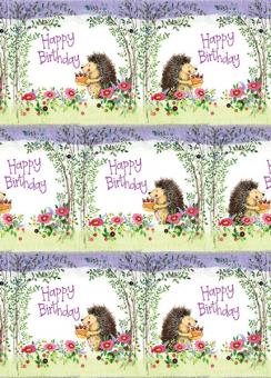 Alex Clark Gift Wrap And Tags - Birthday Hedgehog