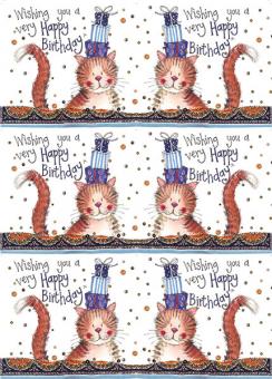 Alex Clark Gift Wrap And Tags - Birthday Cat