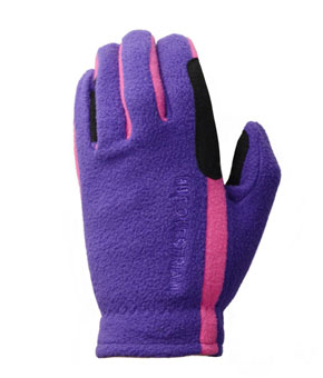 Hy Equestrian Childrens Fleece Gloves - Purple