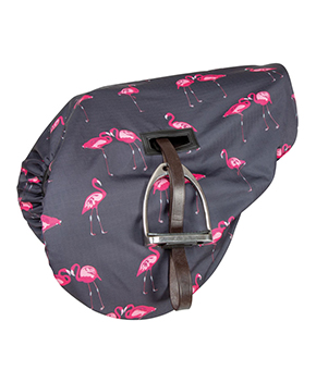 Flamingo design ride-on saddle cover