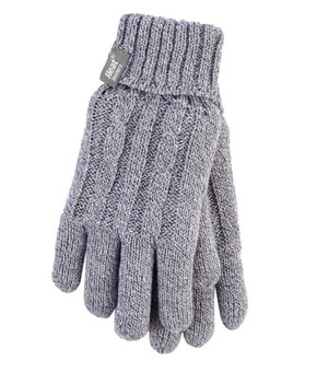 Heat Holders Knitted Gloves - Grey