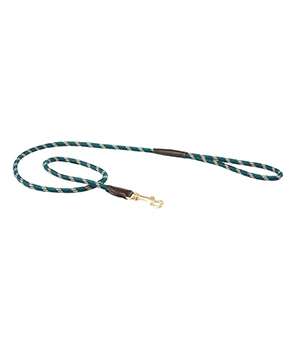 Weatherbeeta Rope Leather Dog Lead Hunter Green/Brown