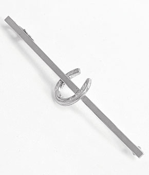 Equetech Horseshoe Stock Pin - Silver