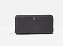 Joules Langton Zip Round Leather Purse - French Navy