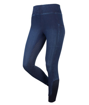 LeMieux Seamless Denim Pull On Breech - Navy