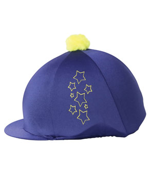 Hy Equestrian Stella Hat Cover - Navy/Yellow