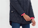 Joules Rosedale Mid Length Quilted Coat - Navy