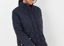 Joules Rosedale Mid Length Quilted Coat - Navy