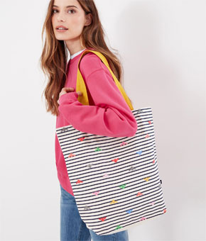 joules beach bag bee