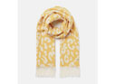 Joules Elissa Jacquard Warm Handle Scarf - Gold Bee Leopard