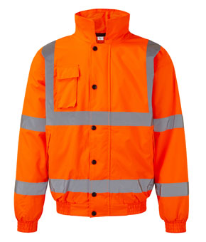 Castle Clothing Hi Vis Bomber Jacket - Orange