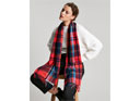 Joules Bracken Check Warm Handle Scarf - Red Check