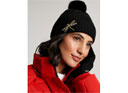 Joules Knitted Hat With Embellishment - Black