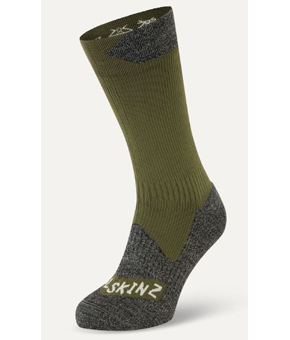 Sealskinz Raynham Waterproof Sock Mid Length Olive/Grey