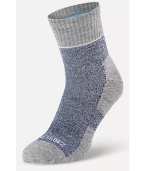 Sealskinz Morston Ankle Sock Blue/Grey Marl/Cream