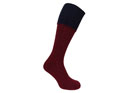 Hoggs of Fife Contrast Turnover Top Stockings Burgundy/Navy