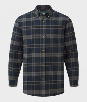 Castle Clothing Fort Hyde Shirt - Navy/Blue Check