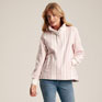 Joules Burnham Quarter Zip Funnel Neck Sweatshirt - Pink/White