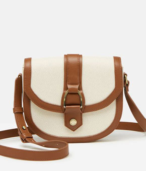 Joules Ludlow Canvas Cross Body Bag - Tan