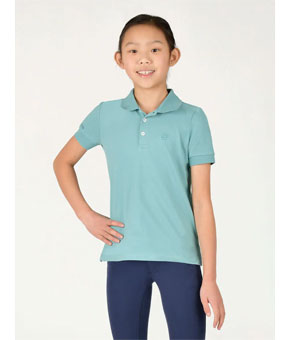 Dublin Childs Darcy Short Sleeve Polo - Dusty Turquoise