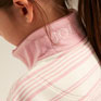 Joules Girls Burnham Funnel Neck Sweatshirt - Pink Cream Stripe