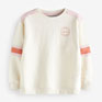 Joules Cara Colourblock Crewneck Sweatshirt - Cream
