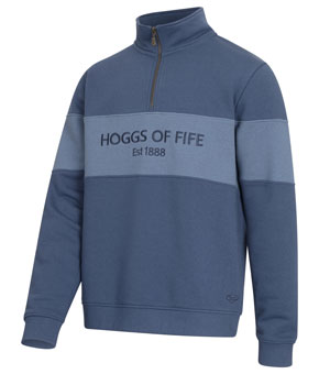 Hoggs Of Fife Dumfries 1888 Gents 1/4 Zip Jumper - Sea