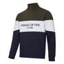 Hoggs Of Fife Dumfries 1888 Gents 1/4 Zip Jumper - Forest / White / Navy