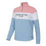 Hoggs Of Fife 1888 Ladies 1/4 Zip Sweatshirt - Pink / White / Blue
