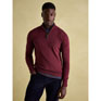 Joules Hillside Quarter Zip Knit Jumper - Burgundy