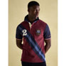 Joules Embellished Classic Fit Polo Shirt - Navy/Burgundy