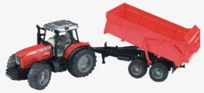 Massey Ferguson 7480 Toy tractor with Tipping Trailer