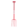 Red Gorilla Manure Fork T Handle 4 Prong