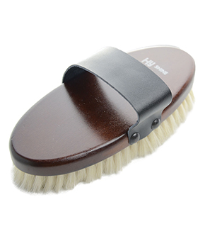 HySHINE Deluxe Goat Hair Wooden Body Brush