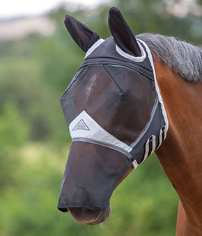 Shires Fine Mesh Fly Mask with Ears & Nose