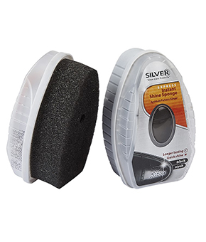 Silver Instant Shine Shoe Sponge Black