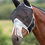 Shires Fine Mesh Fly Mask with Nose Fringe