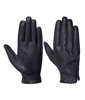 Hy5 Childrens Leather Riding Gloves Black