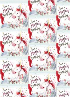 Alex Clark Gift Wrap And Tags - Unicorn