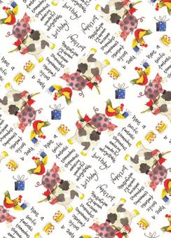 Alex Clark Gift Wrap And Tags - Farmyard