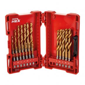 Milwaukee Shockwave HSS-G TiN Red Hex - 19 pc Set