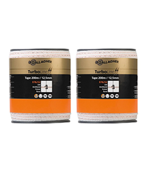 Gallagher TurboLine Tape White Duo Pack (2 x 200m)