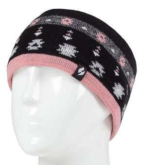 Heat Holders Ladies Headband - Black/Coral