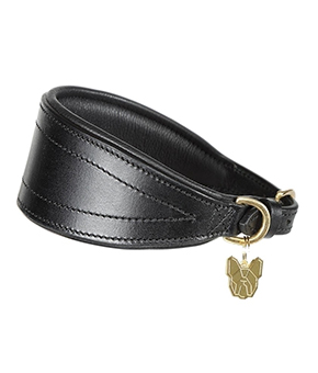 Digby & Fox Padded Greyhound Collar - Black