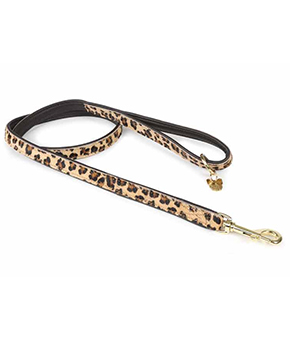 Digby & Fox Cow Hair Dog Lead - Leopard